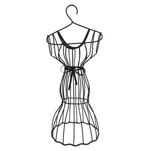 Black Metal Dress Rack Display Holder with Hanger for Jewelry Organizer NEW